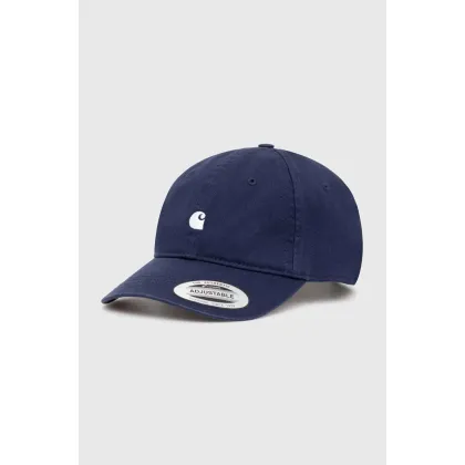 Zdjęcie Carhartt WIP czapka z daszkiem bawełniana Madison Logo Cap kolor granatowy gładka I023750.2AHXX