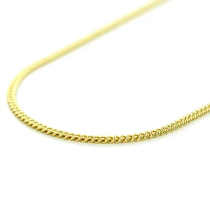 Picture Men's 18K yellow gold groumette chain - 48 cm
