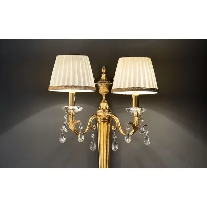 Picture Luxurious gold wall lamp with Swarovski crystals