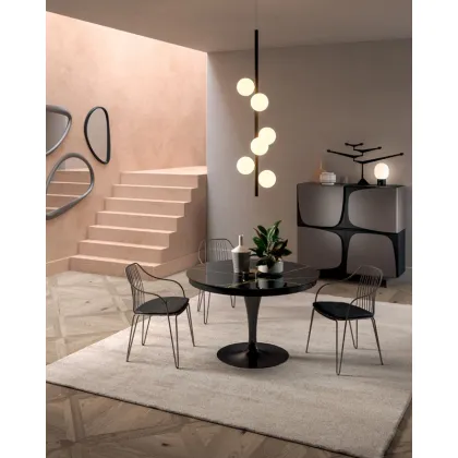 Zdjęcie Okrągły, rozkładany, stylowy stolik marki Ozzio