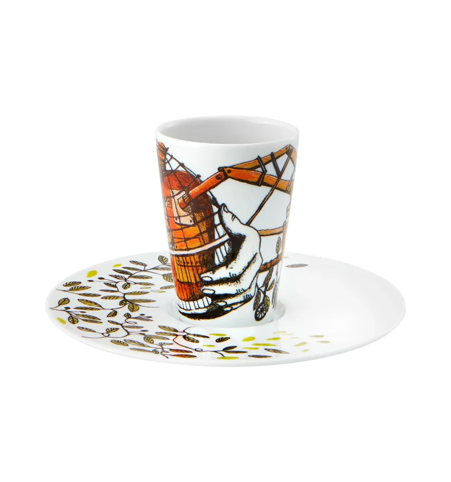 obrazek 1 Porcelanowa filiżanka do kawy ze spodkiem od portugalskiej marki