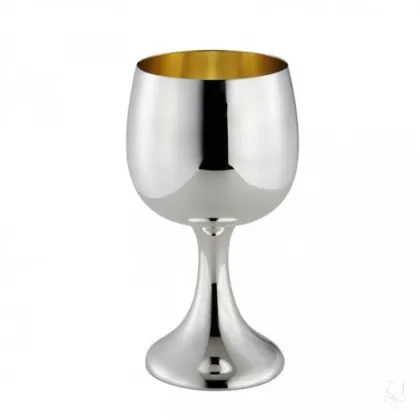 Picture Original silver water glass in a modern style - Zaramella Argenti