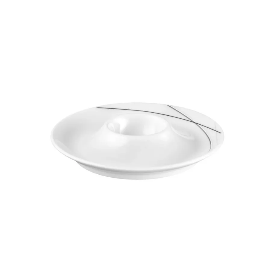obrazek 1 Stylowy okrągły porcelanowy talerzyk na jajko - Seltmann Weiden