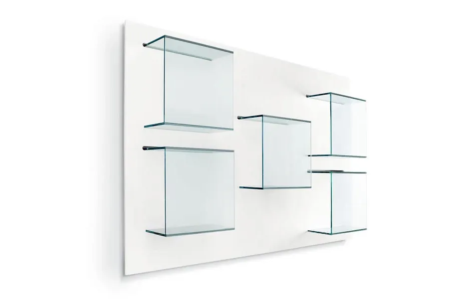 obrazek 2 Stylowy panel ścienny ze szklanymi półkami - Tonelli Design
