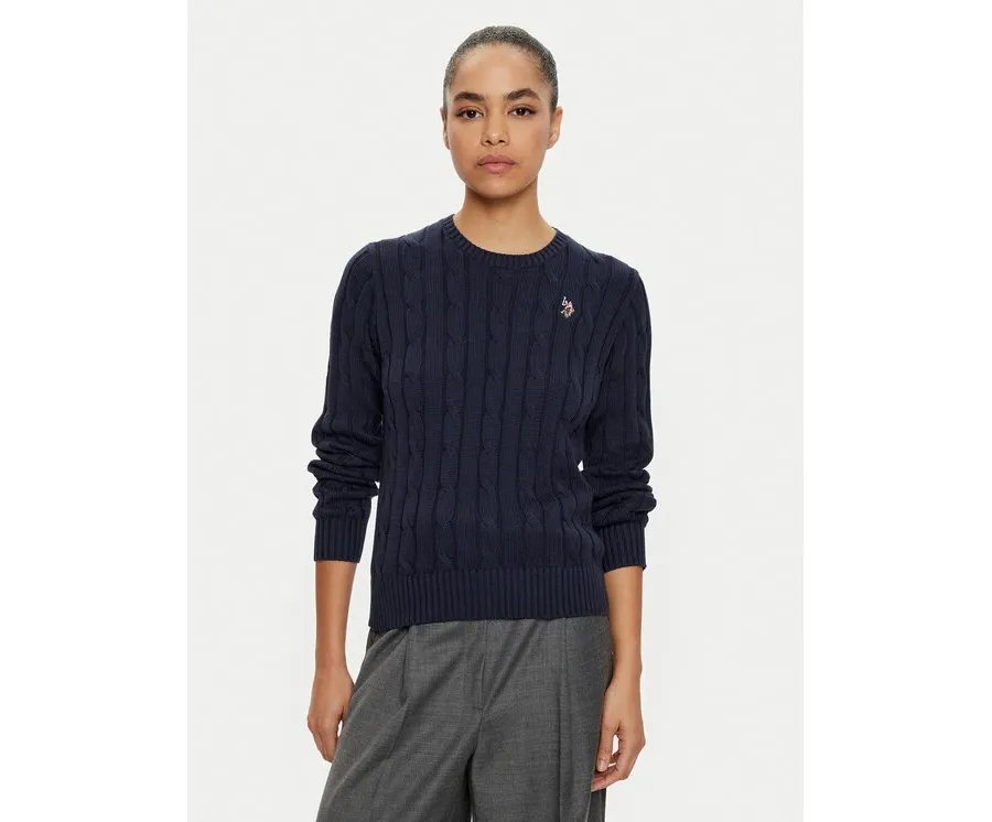 obrazek 1 U.S. Polo Assn. Sweter WUP0398 Granatowy Regular Fit