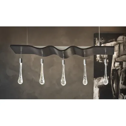 Picture Hanging chandelier with a beautiful decoration emitting drops - Masiero