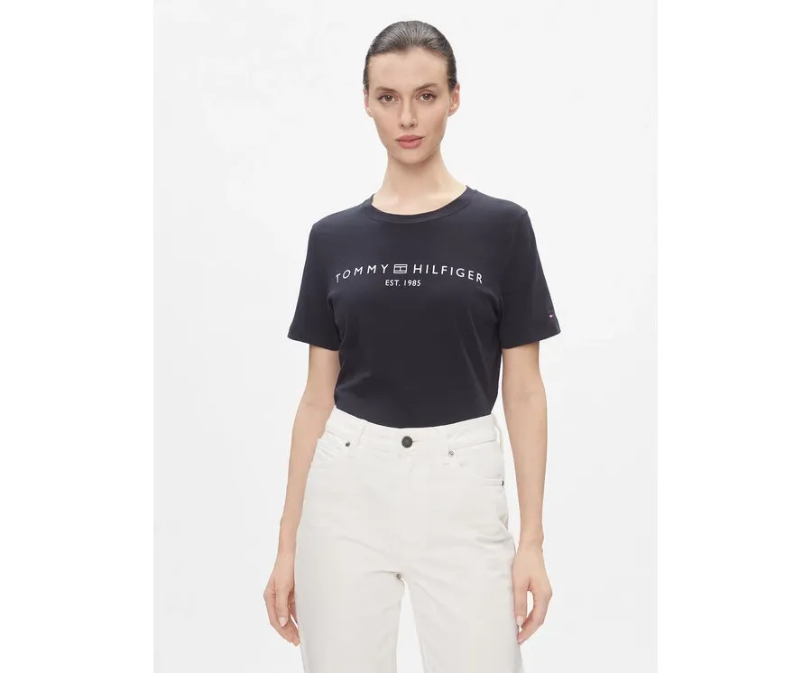 obrazek 1 Tommy Hilfiger T-Shirt WW0WW40276 Granatowy Regular Fit