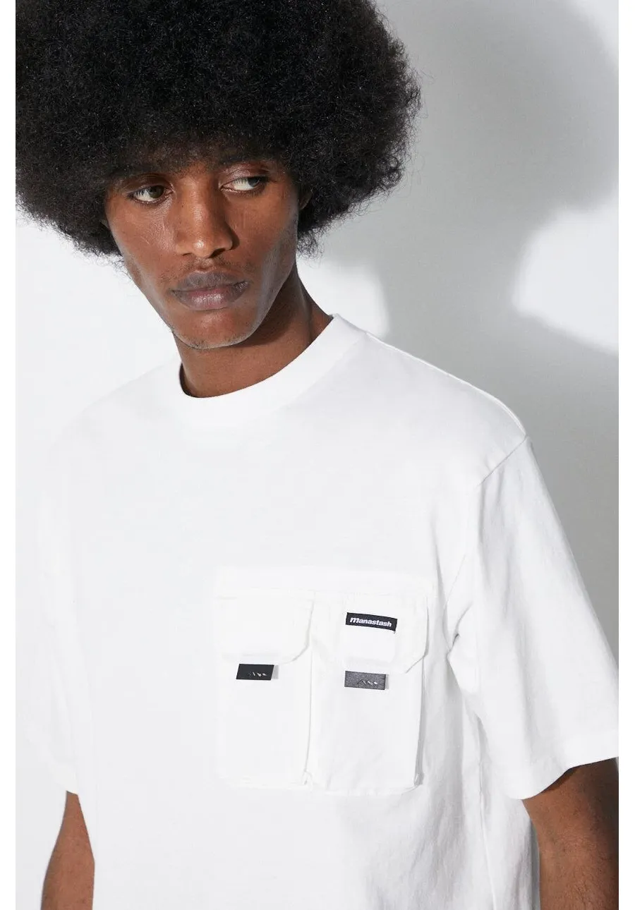 obrazek 1 Manastash t-shirt bawełniany Disarmed męski kolor biały gładki 7924135002