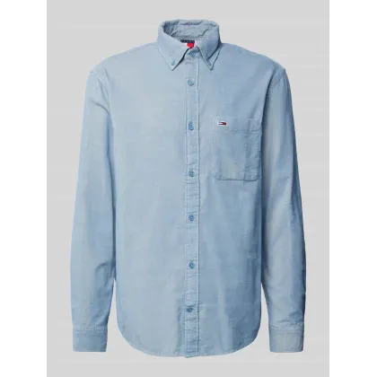 Zdjęcie Koszula sztruksowa o kroju regular fit z kołnierzykiem typu button down