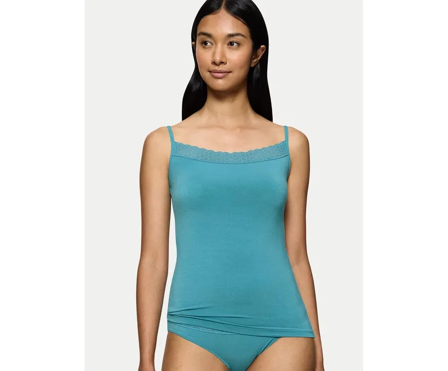 obrazek 1 Triumph Top Feel Of Modal 10221654 Turkusowy Slim Fit