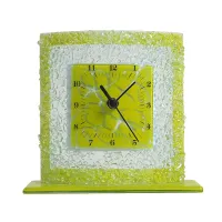 Picture Arabesque table clock in yellow