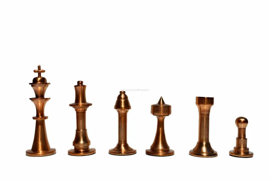 obrazek 8 Innowacyjna plansza z figurami aluminiowymi powlekanymi miedzią i czarną powłoką - The Chess Empire
