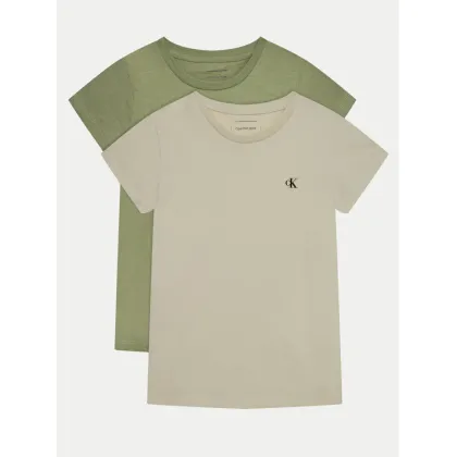 Zdjęcie Calvin Klein Jeans Komplet 2 t-shirtów IG0IG01258 Khaki Slim Fit