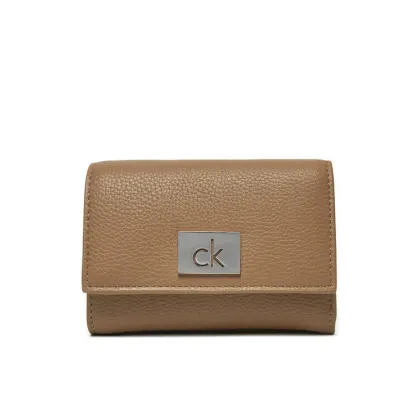 Zdjęcie Calvin Klein Mały Portfel Damski Ck Plaque Small Trifold W/Zip K60K612834 Szary