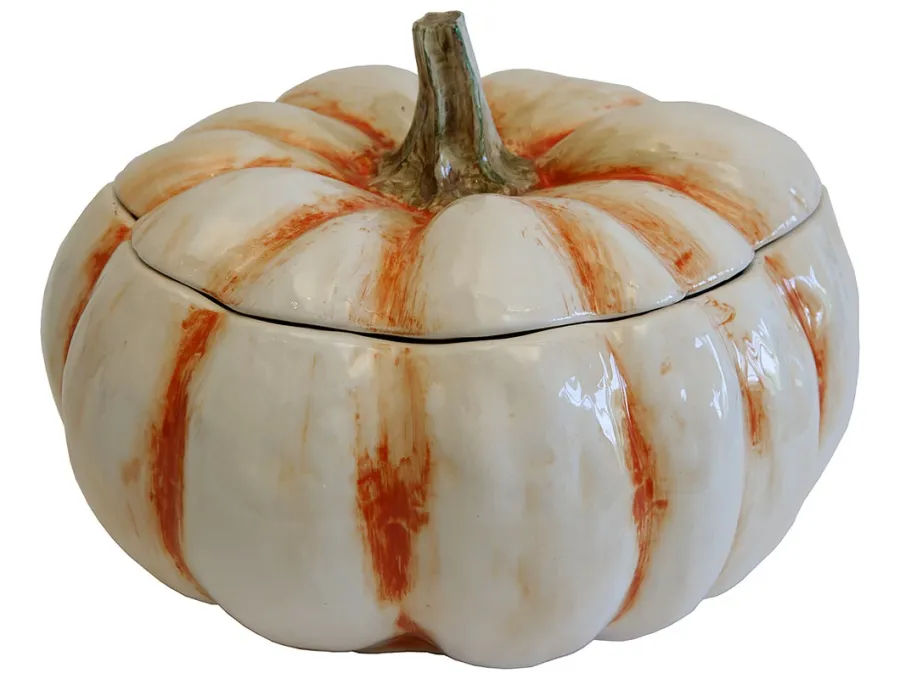 obrazek 1 Piękna ceramiczna duża waza w kształcie dyni 28 cm - Virginia Casa
