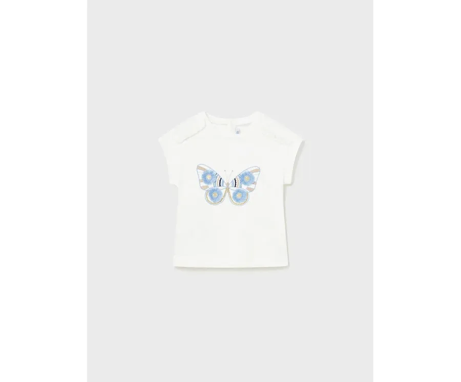obrazek 1 Mayoral T-Shirt 1008 Beżowy Regular Fit