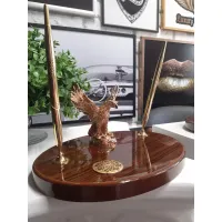 Zdjęcie Gustowna podstawka na dwa pióra AQUILA CHRYSAETOS z nożykiem