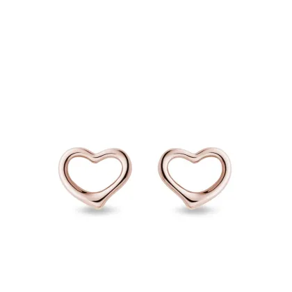 Zdjęcie Kolczyki z różowego złota w kształcie serc KLENOTA