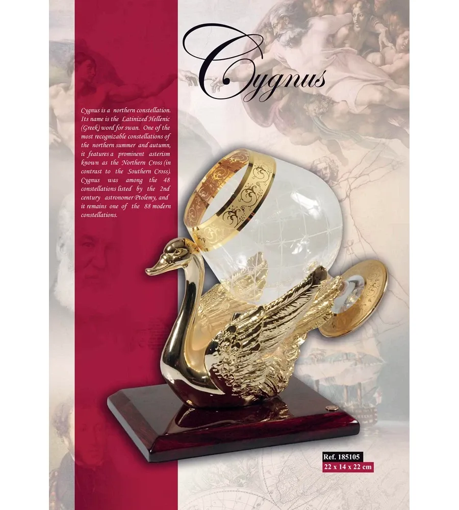 picture 1 Desk Set/Brandy Glass Cygnus