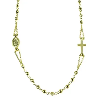 Zdjęcie Genialny łańcuszek różaniec typu choker o długości 45 cm z fasetowanymi koralikami