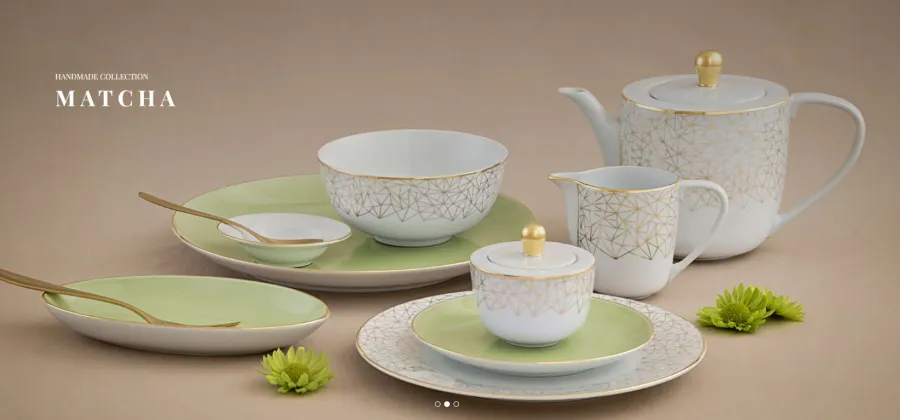 obrazek 4 Elegancka porcelanowa filiżanka ze spodkiem do kawy