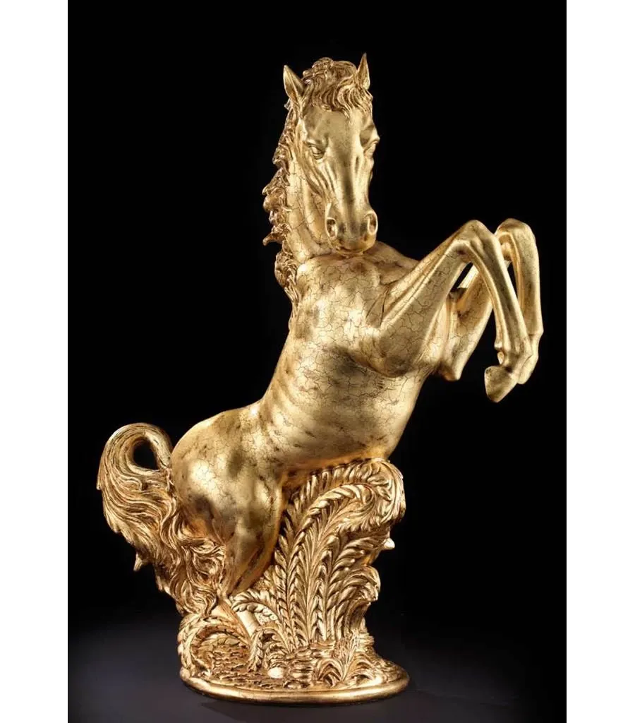 obrazek 1 Złoty ceramiczny koń