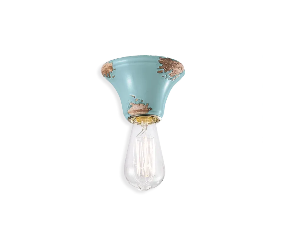 obrazek 5 Wyjątkowa włoska lampa sufitowa-plafoniera w stylu vintage