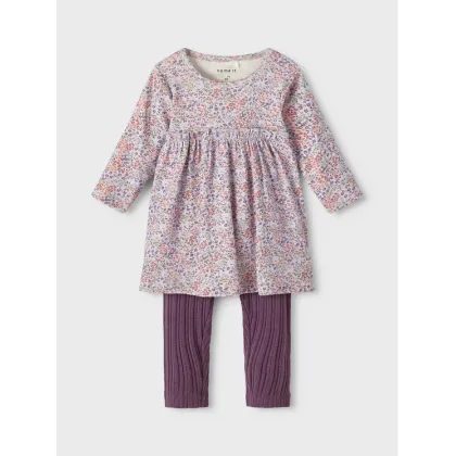 Zdjęcie NAME IT Komplet sukienka i legginsy 13215289 Fioletowy Regular Fit