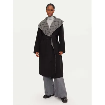 Zdjęcie KARL LAGERFELD Płaszcz wełniany 246W1502 Szary Loose Fit