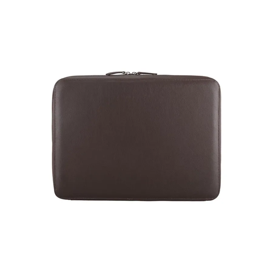 obrazek 4 Prestiżowa torba na laptopa 15’’ z brązowej skóry bydlęcej i naturalnego drewna Amazaque