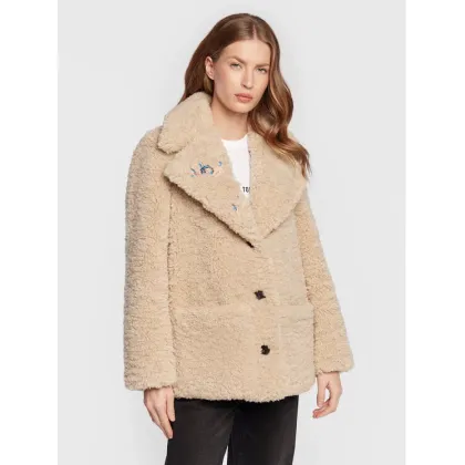 Zdjęcie Zadig&Voltaire Kożuch Laure WWCO00180 Beżowy Relaxed Fit