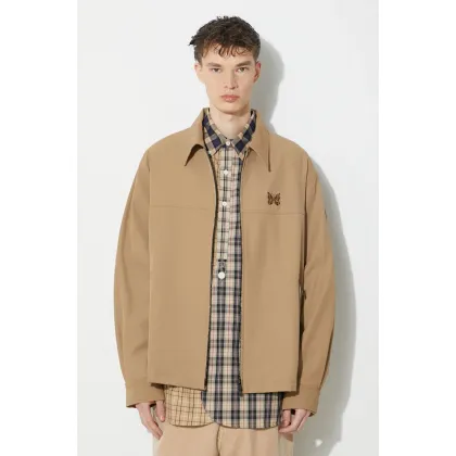 Zdjęcie Needles kurtka Sport Jacket Cavalry Twill męska kolor beżowy przejściowa oversize NS152
