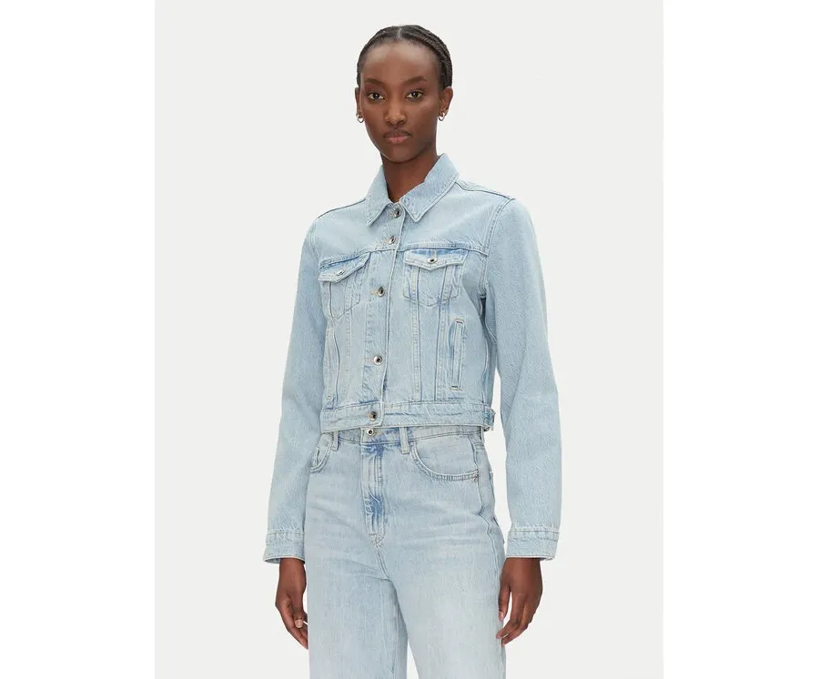 obrazek 1 Patrizia Pepe Kurtka jeansowa 8O0170/D1WZB-CA49 Niebieski Regular Fit