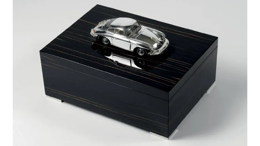 obrazek 1 Oryginalne męskie pudełko ze srebrzonym samochodem