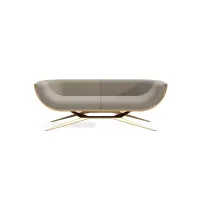 Zdjęcie Luksusowa dwuosobowa sofa z drewna żelaznego do salonu