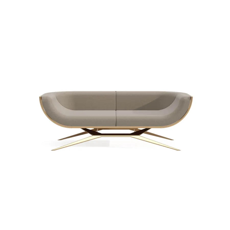 obrazek 1 Luksusowa dwuosobowa sofa z drewna żelaznego do salonu