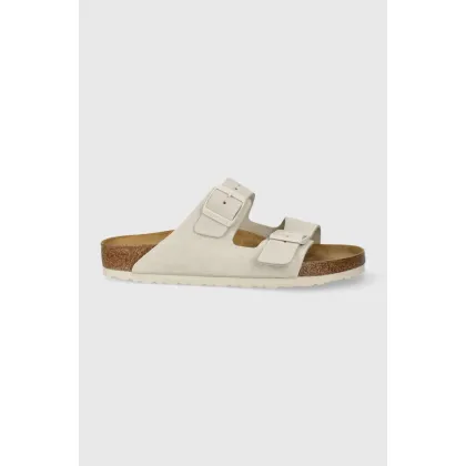 Zdjęcie Birkenstock klapki zamszowe Arizona męskie kolor beżowy 1026817