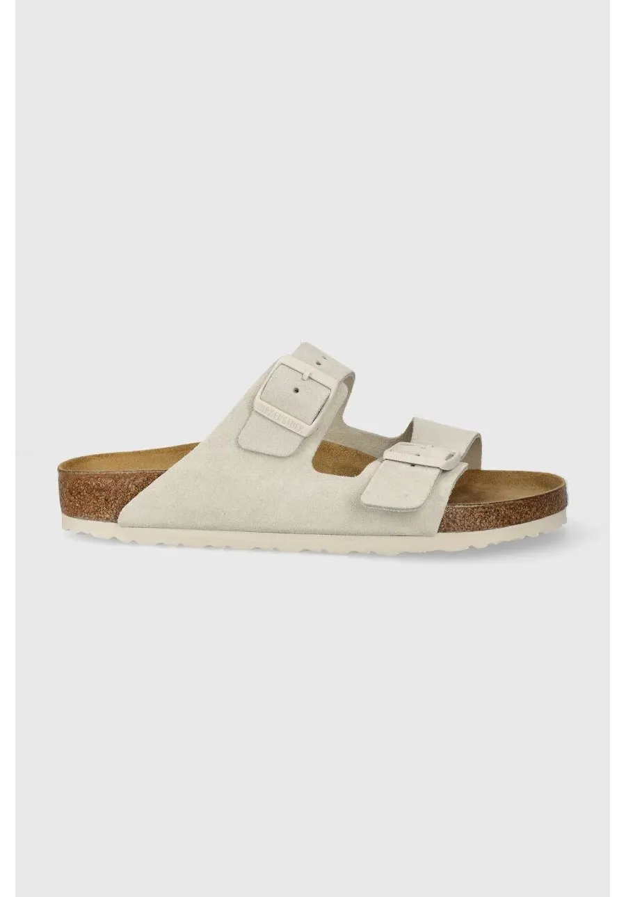 obrazek 1 Birkenstock klapki zamszowe Arizona męskie kolor beżowy 1026817