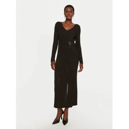 Zdjęcie TWINSET Sukienka dzianinowa 242TP3440 Czarny Slim Fit