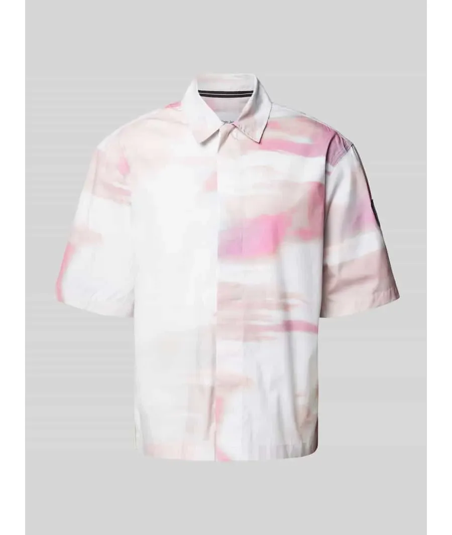 obrazek 1 Koszula casualowa o kroju relaxed fit z efektem batiku model ‘DIFFUSED’