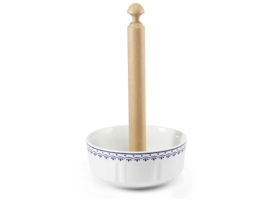 obrazek 1 Oryginalny porcelanowy wieszak na ręczniki kuchenne zdobiony subtelnym motywem - Leander