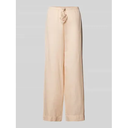 Zdjęcie Spodnie lniane z szeroką nogawką i elastycznym pasem model ‘Mirilla’