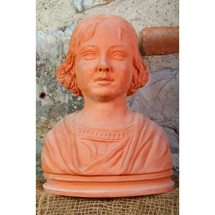 Zdjęcie Gliniane popiersie chłopca wykonane w stylu antycznym - Fornace Masini