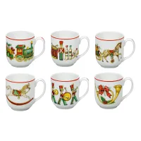 Picture Set of 6 porcelain mugs from the Christmas Magic - Vista Alegre collection