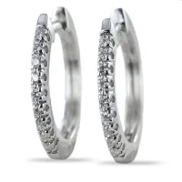 Zdjęcie Włoskie owalne kolczyki koła z brylantami