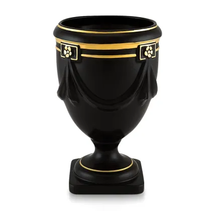 Picture Black and gold ceramic vase with curtains – Ahura