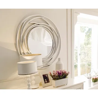 Zdjęcie Ręcznie rzeźbione lustro Soleil z pięknym wykończeniem, z Włoch - Avenanti