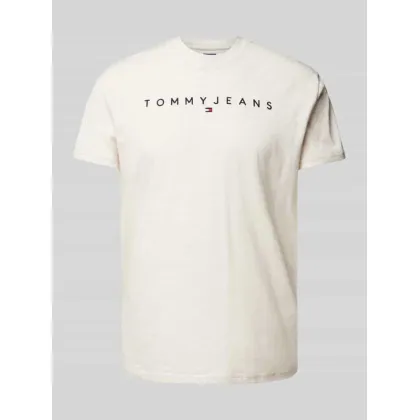 Zdjęcie Tommy Jeans T-Shirt Linear Logo DM0DM20744 Beżowy Regular Fit