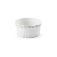 Picture Porcelain baking mold with delicate gray decoration - Leander