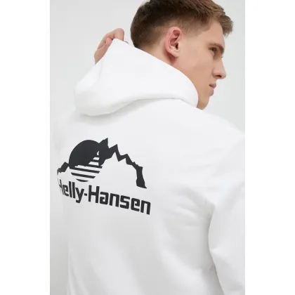 Zdjęcie Helly Hansen bluza YU HOODIE 2.0 męska kolor biały z kapturem gładka 53582